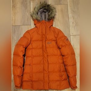 Jack Wolfskin Womens Jacket Stormlock Hyproof Down, Jacket Women's XS, Copper
